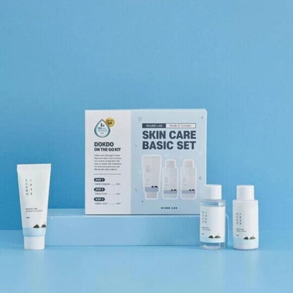 Round Lab 1025 Dokdo On the Go Kit Cleanser Toner Lotion 40ml + 50ml + 50 ml - Picture 3 of 4